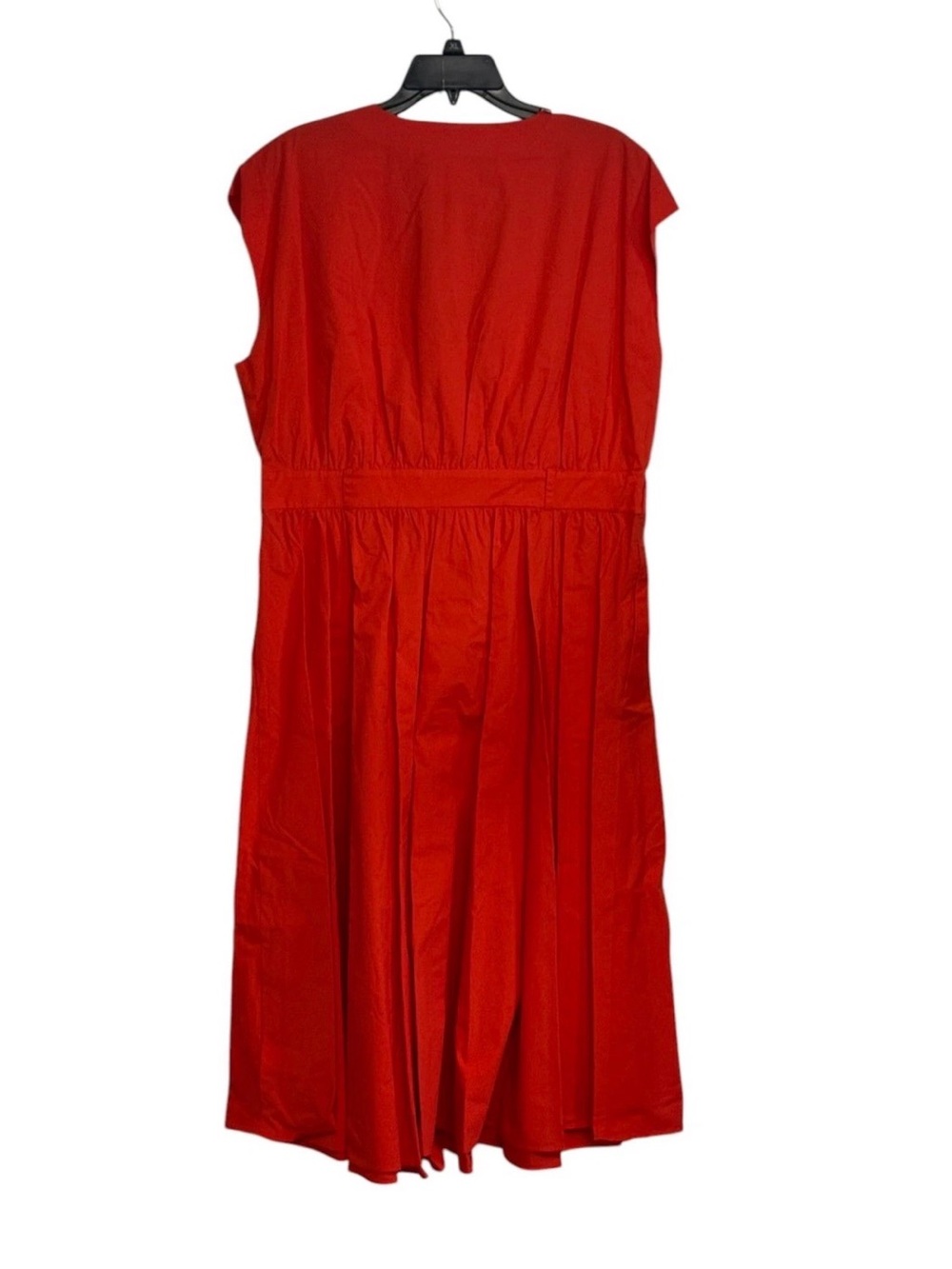 Michael Kors Optic Orange Belted Pleated Dress NWT Size Large - Picture 3 of 12